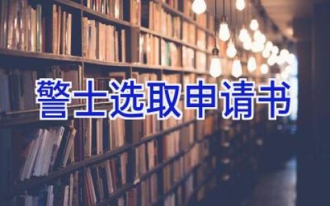 警士选取申请书