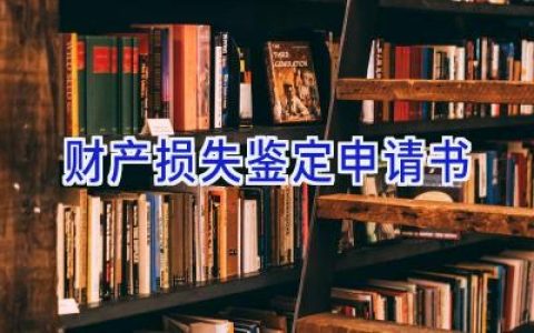 财产损失鉴定申请书