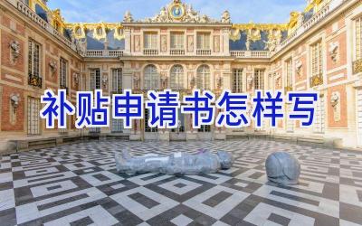 补贴申请书怎样写