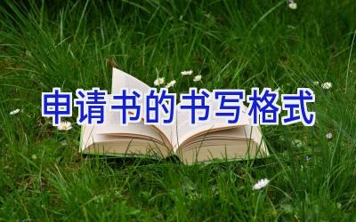 申请书的书写格式