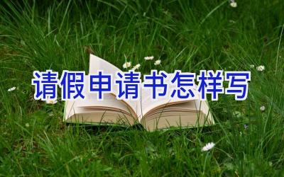请假申请书怎样写